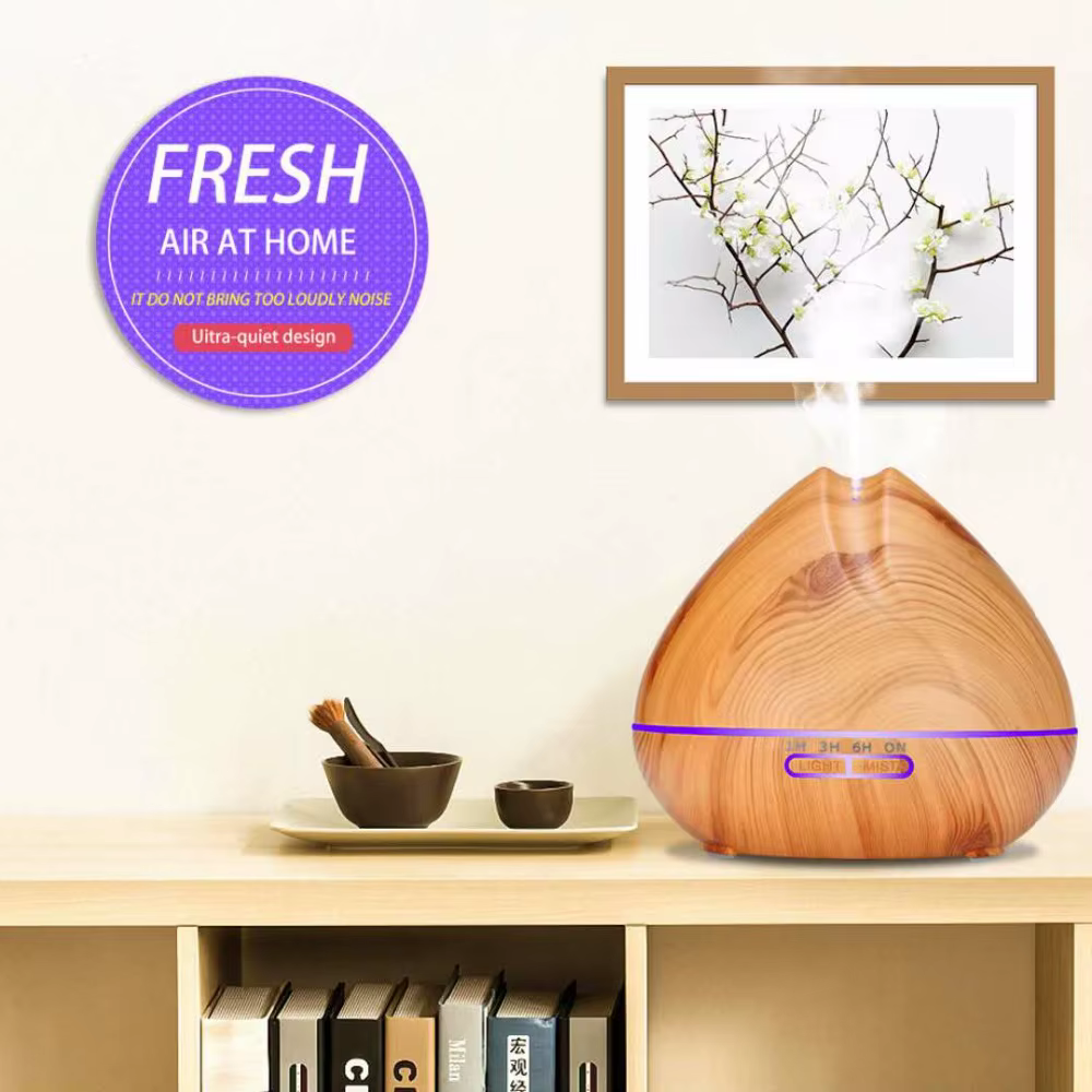 Diffuseur d'huiles essentielles télécommandé pour la maison, humidificateur, diffuseur d'arômes à ultrasons, LED, 7 documents, 300ml, 500ml