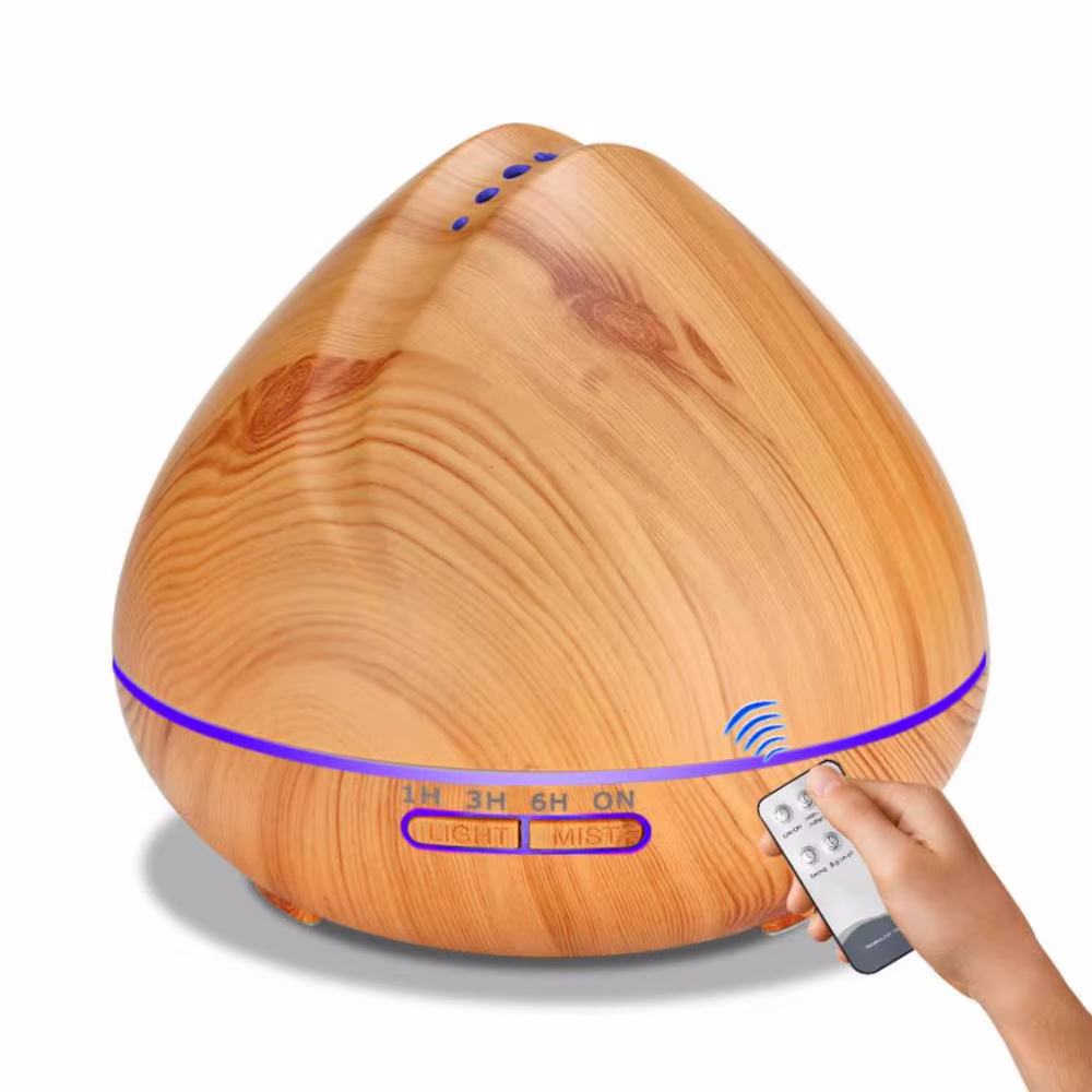 Diffuseur d'huiles essentielles télécommandé pour la maison, humidificateur, diffuseur d'arômes à ultrasons, LED, 7 documents, 300ml, 500ml