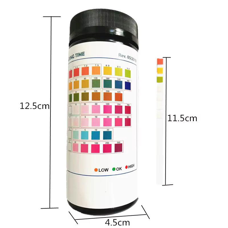 50 pièces/ensemble 7 en 1 bande de Test de pH pour piscine testeur de papier PH bandelettes