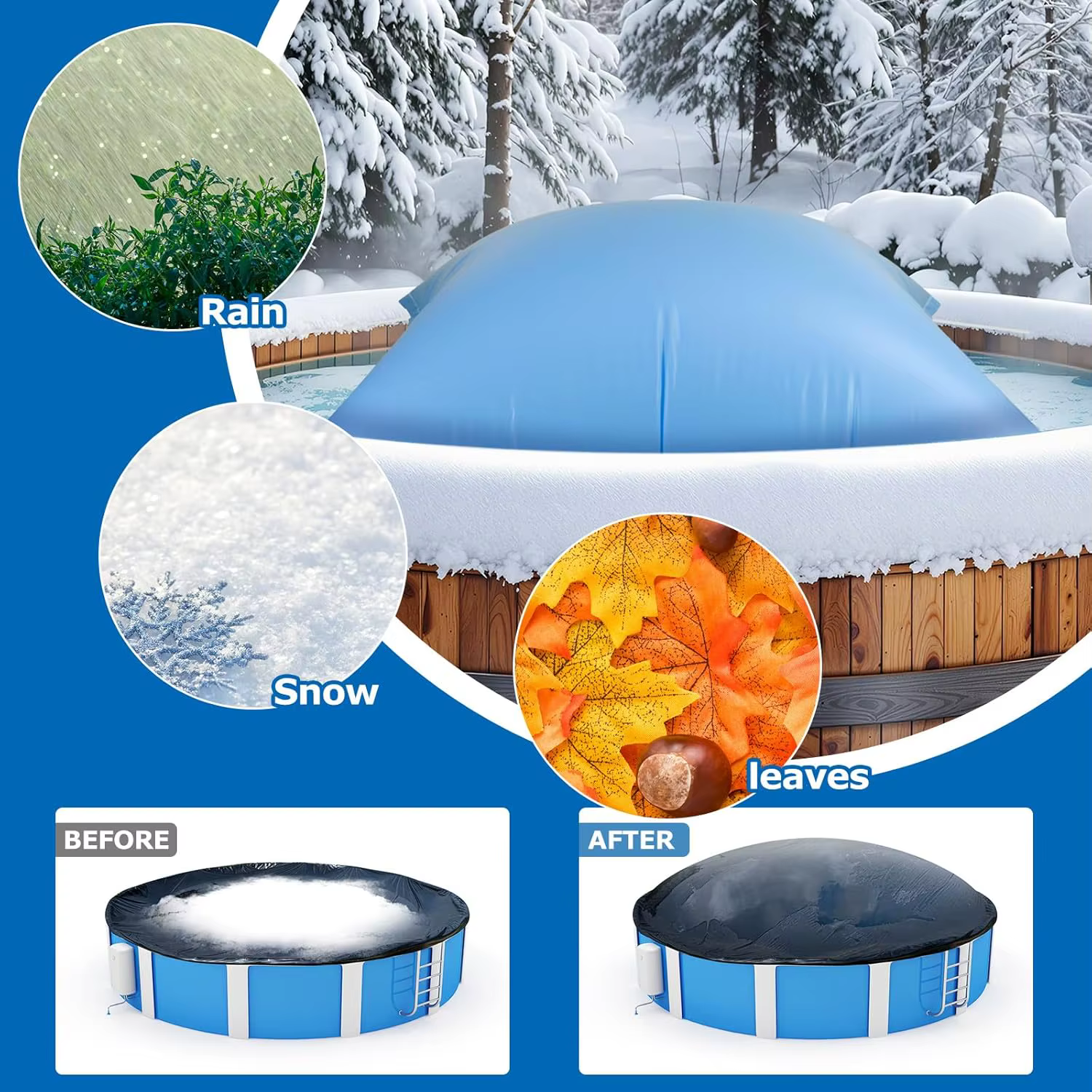 Coussin gonflable pour piscine hors sol