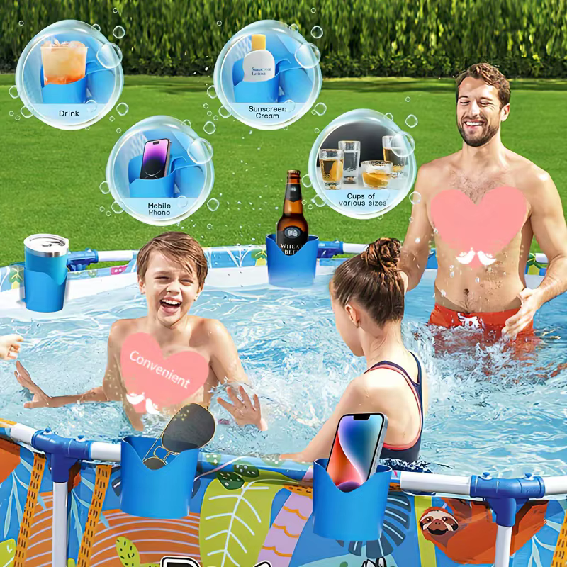 Porte-gobelets au bord de la piscine pour piscines hors sol