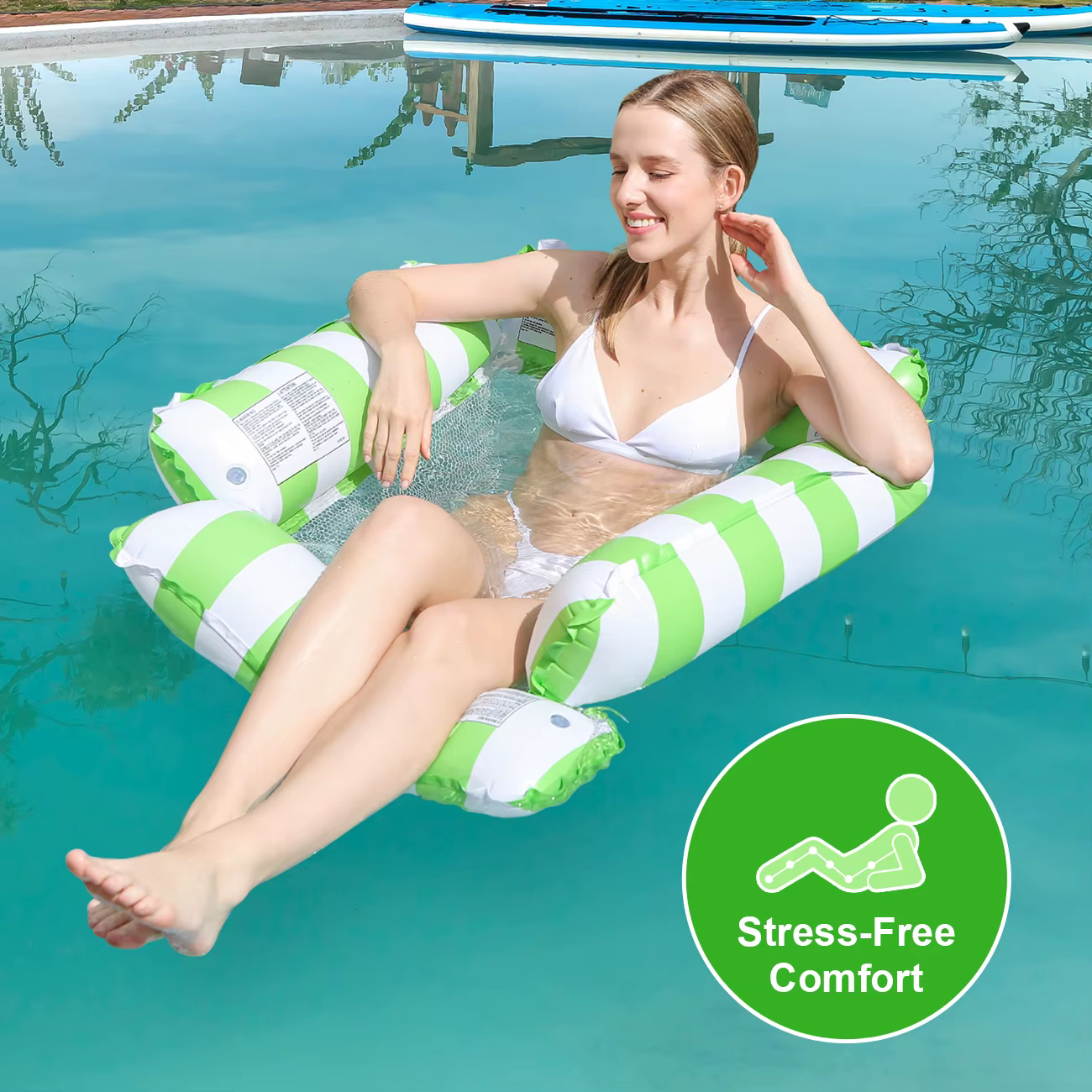 1PC Matelas Flottant Gonflable pour Piscine