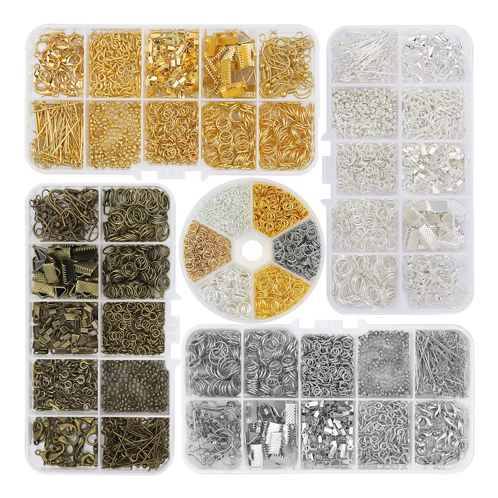 Chaîne en alliage d'acier inoxydable, matériaux de fabrication de bijoux, fermoir de boîte pour fournitures de fabrication de bracelets, boucles d'oreilles, bijoux et accessoires