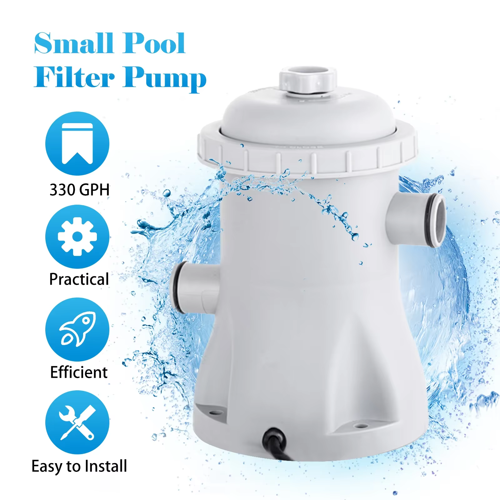 Pompe de filtre de piscine 330 GPH