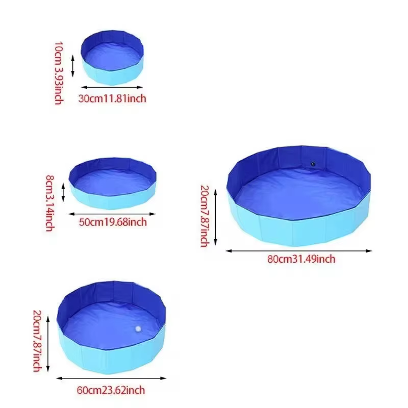 Piscine de nettoyage extérieure pliable et portable pour animaux de compagnie – Baignoire et bain en plastique dur –