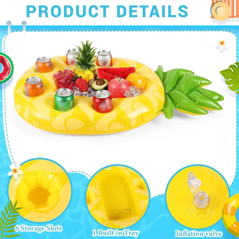 Porte-boissons gonflable flottant pour piscine
