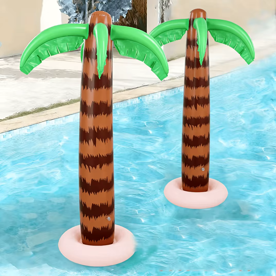 1 pièce Palmier gonflable de grande taille, décoration de fête pour plage et piscine, accessoire de palmier en ballon