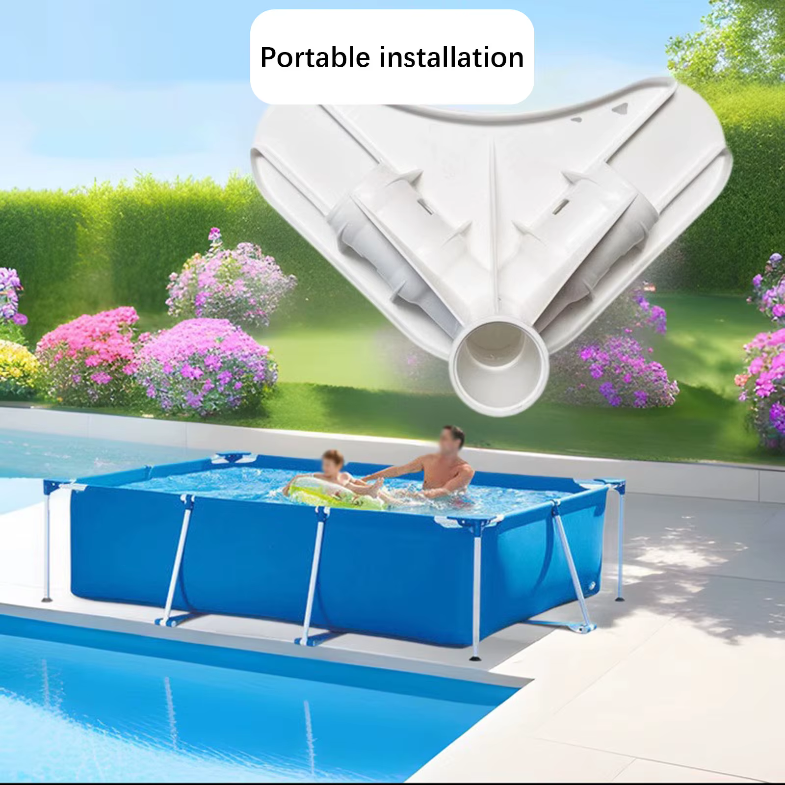 Support d'angle compact pour piscine