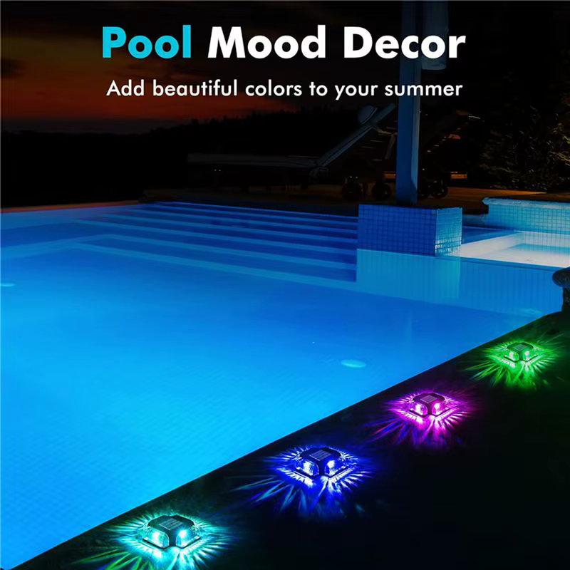 B84B-12Pack Lumières solaires pour terrasse de piscine