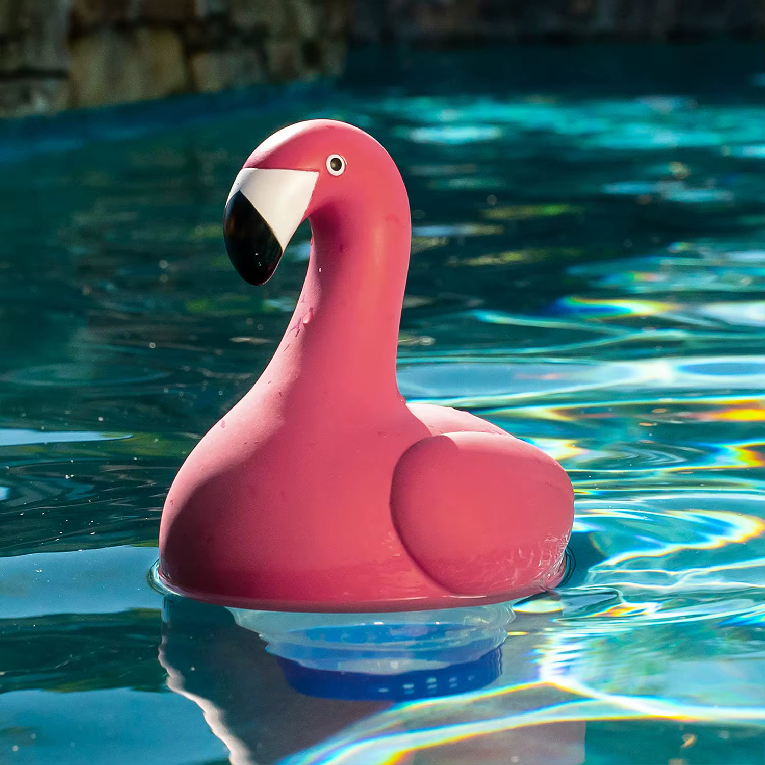 Distributeur de chlore flottant pour piscine (flammon rose)