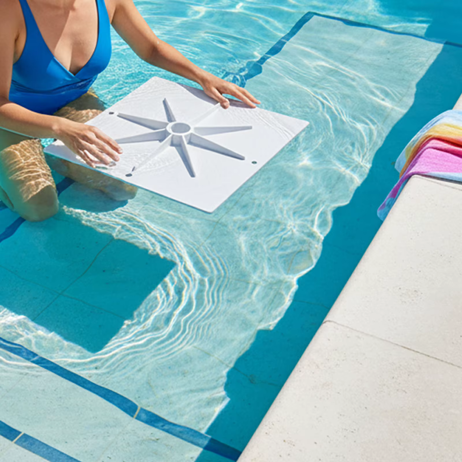 Pour SP1083 Pour HAYWARD SP1082 Couverture de piscine enterrée Protection contre les débris blancs Installation sans tracas