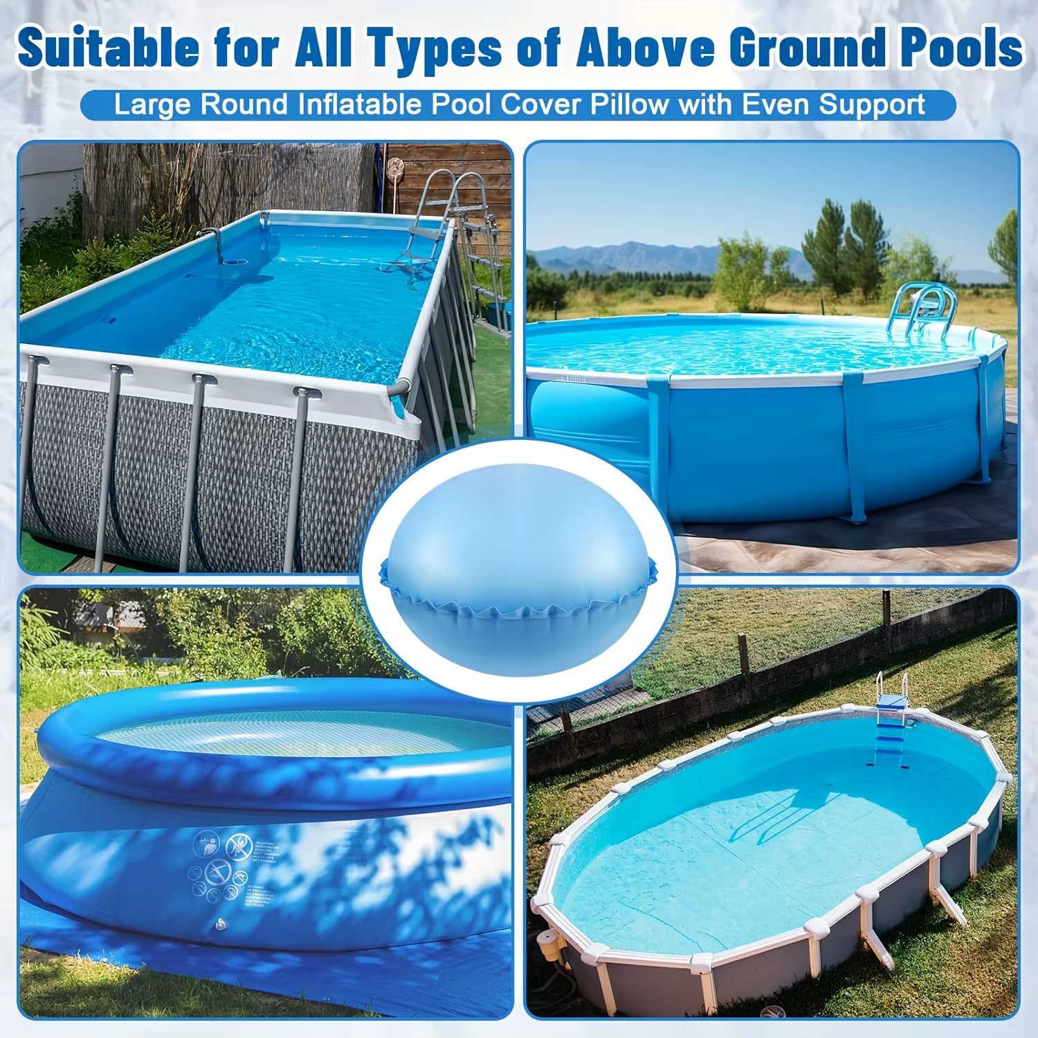 Housse d'oreiller d'air pour piscines hors sol