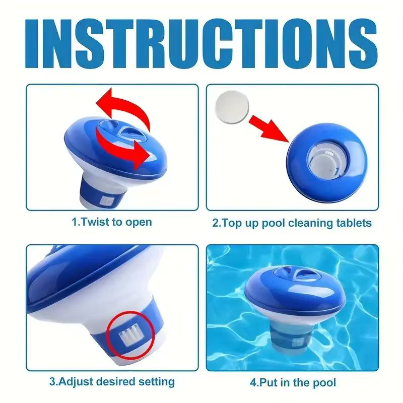 Distributeur de chlore flottant pour piscines intérieures et extérieures