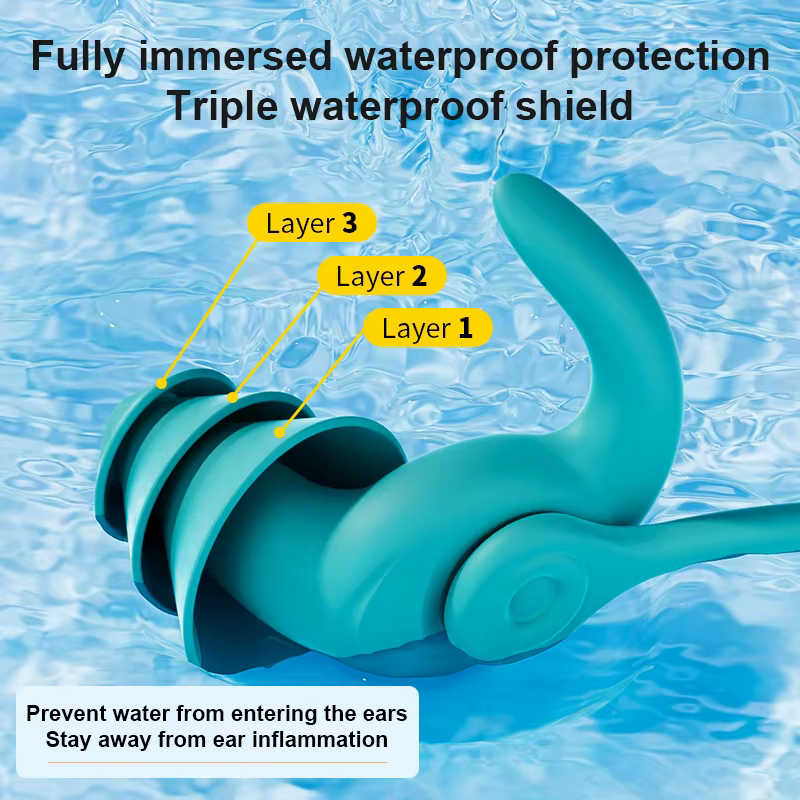 Bouchons d'oreille de natation en Silicone
