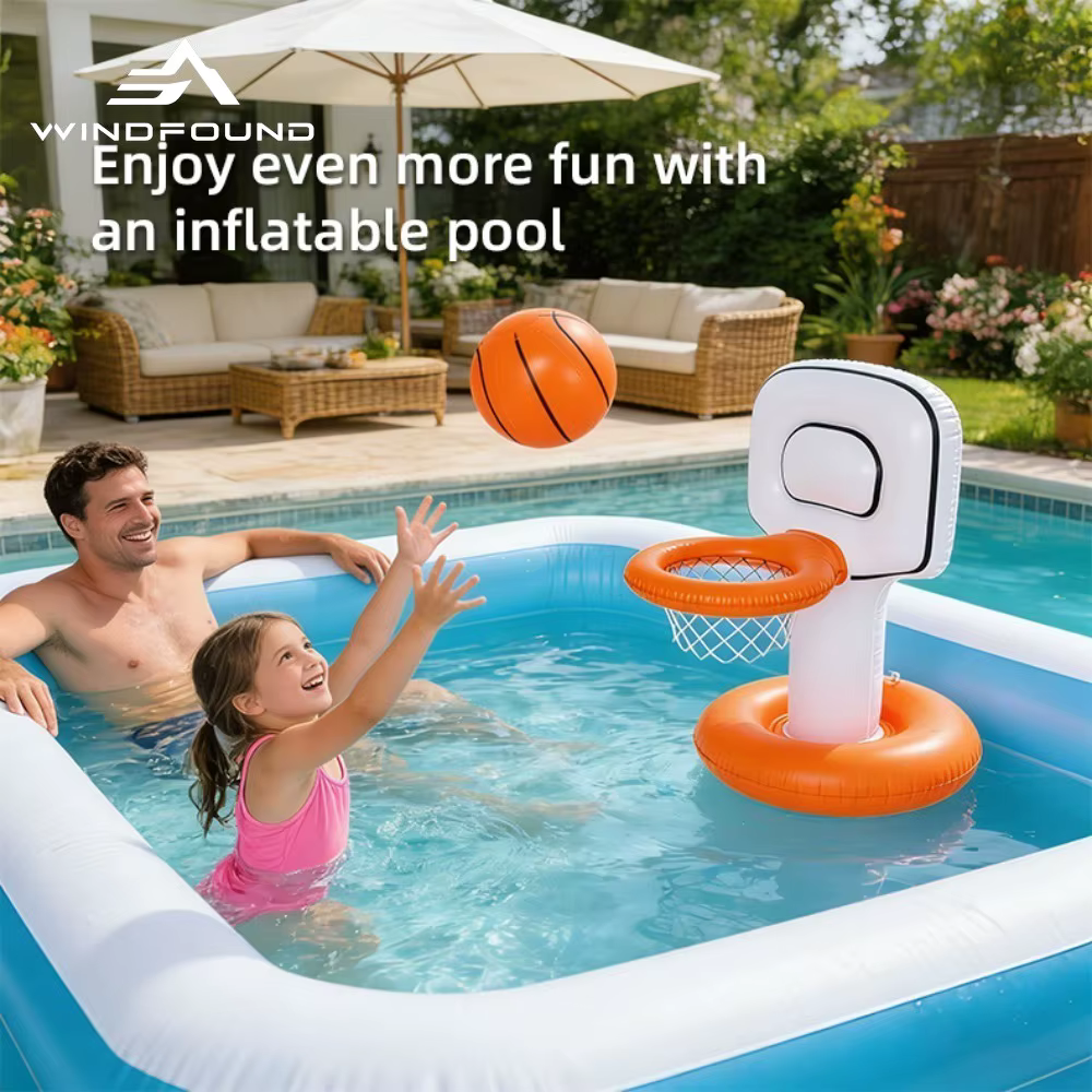 Jouet de basket-ball gonflable flottant sur l'eau avec mini ballon