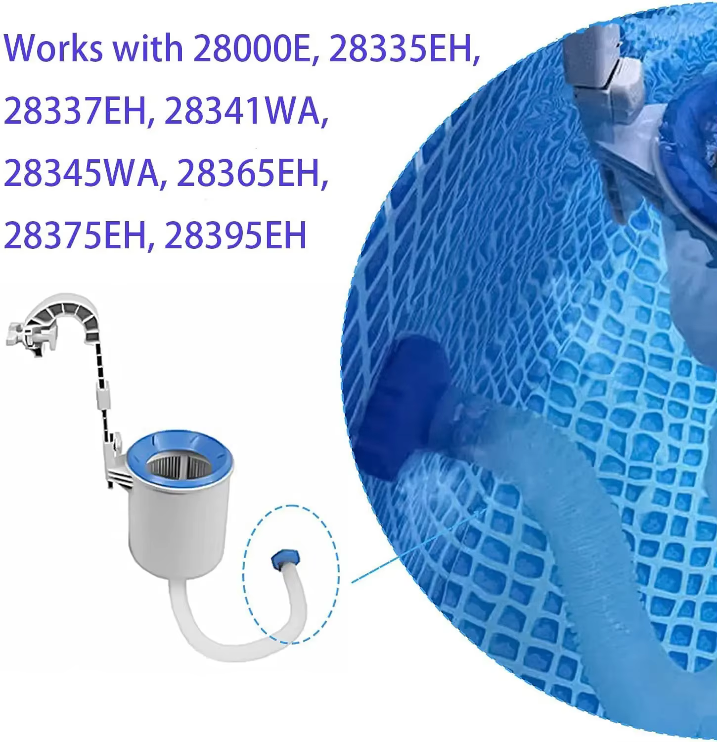 Tuyau d'écumoire pour piscine hors sol Intex 25016 + adaptateur