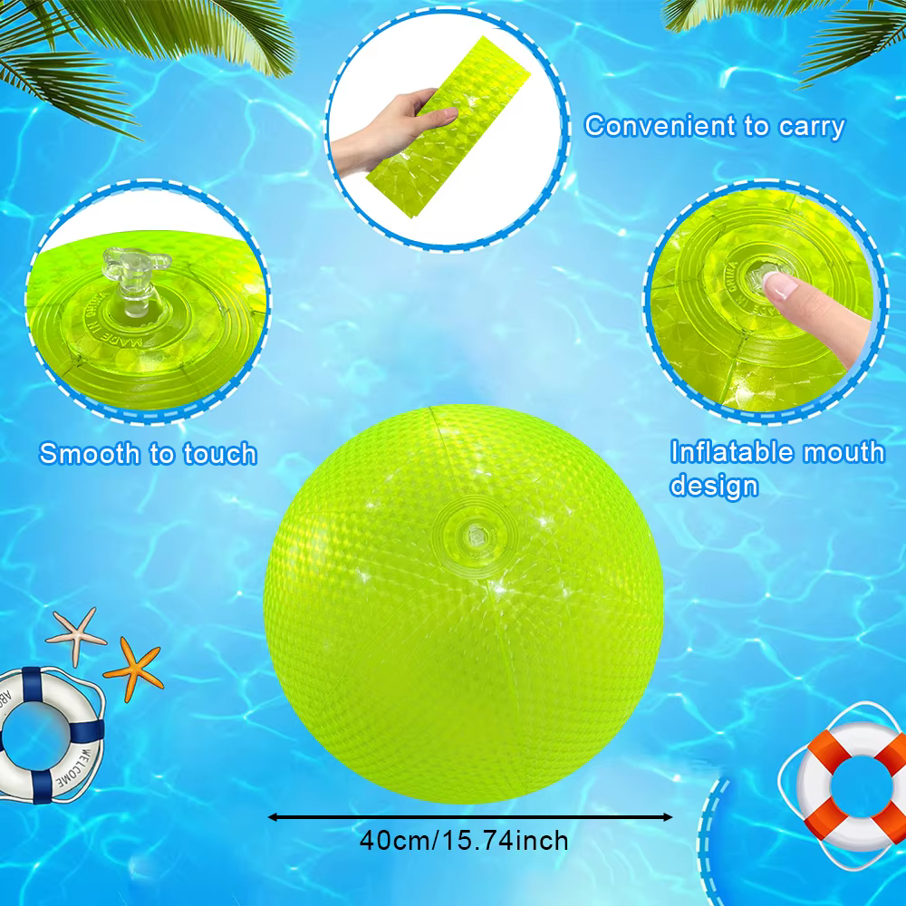Balles de plage gonflables couleur perle