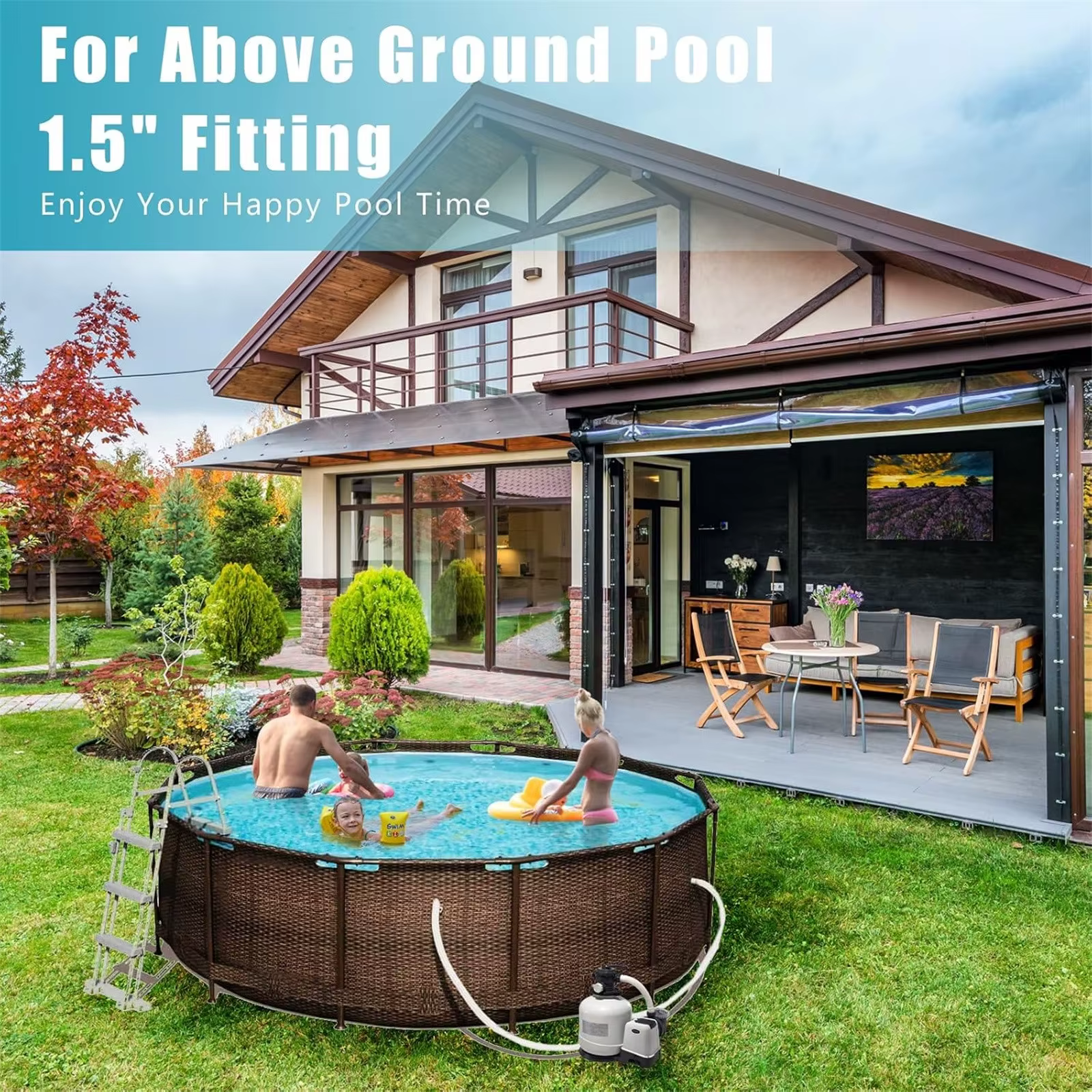 150cm piscine filtre à sable pompes tuyau piscines pompe