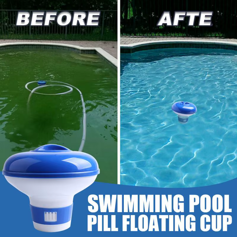 Distributeur de chlore flottant pour piscine de 5 pouces avec aérations réglables et couvercle anti-fuite pour piscines