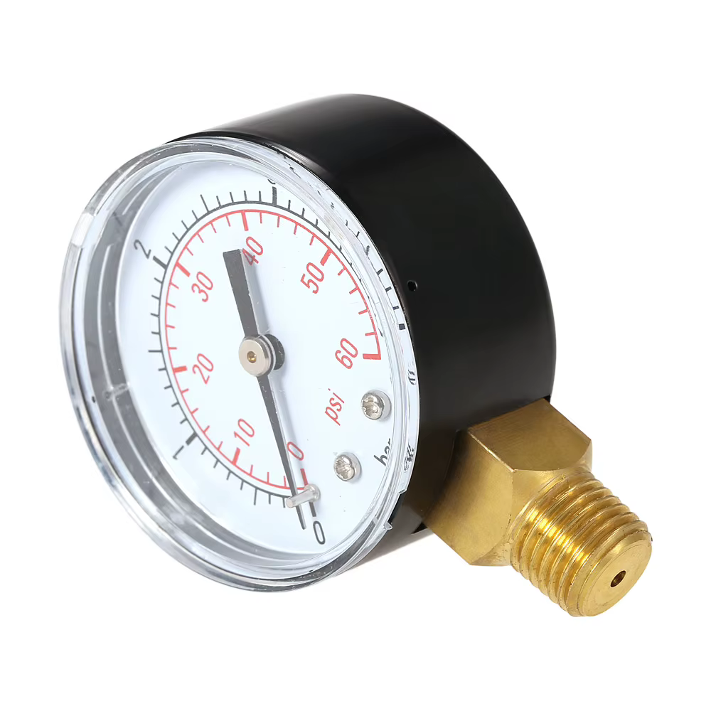 50mm 0 ~ 60psi 0 ~ 4bar filtre de piscine cadran de pression d'eau manomètre hydraulique
