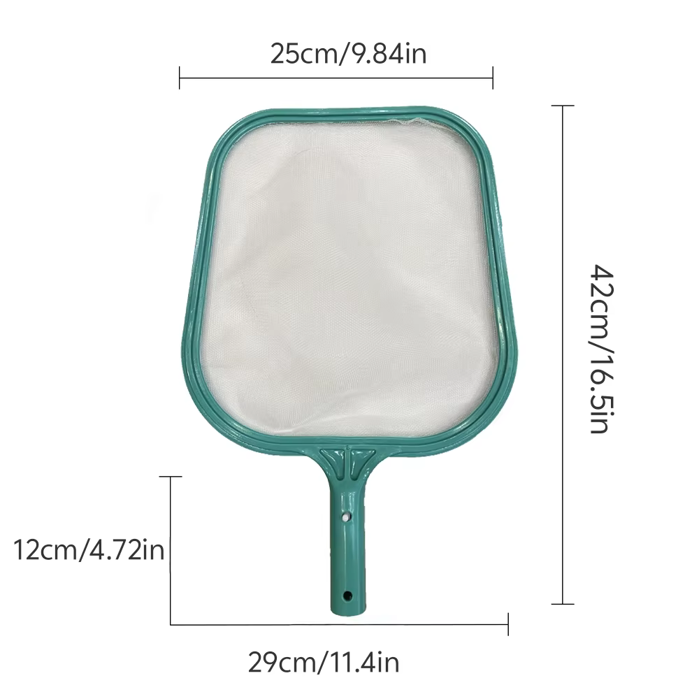 Épuisette à feuilles avec cadre en maille pour piscine et spa (Vert)