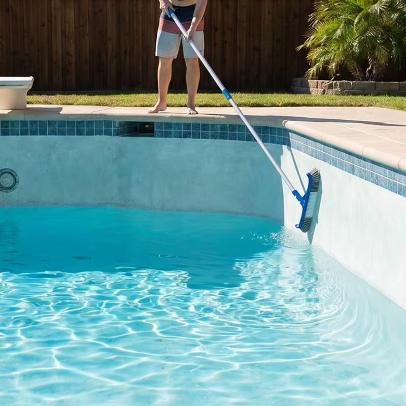 Outil nettoyage des murs piscine