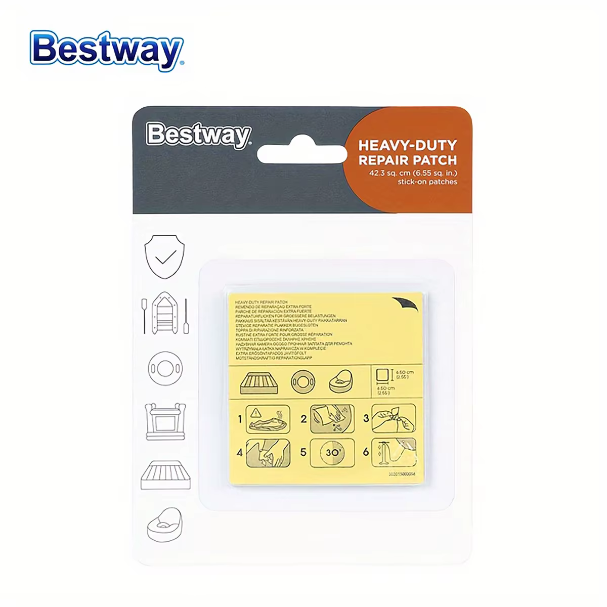 Bestway62068 Patch de réparation adhésif sous-marin 10 pièces