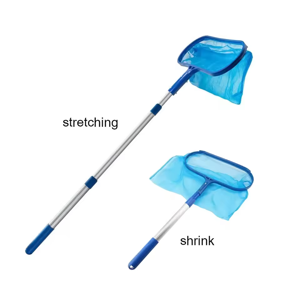 Filet de nettoyage de feuilles de piscine + poteau télescopique détachable pour Spa Koi étang à poissons