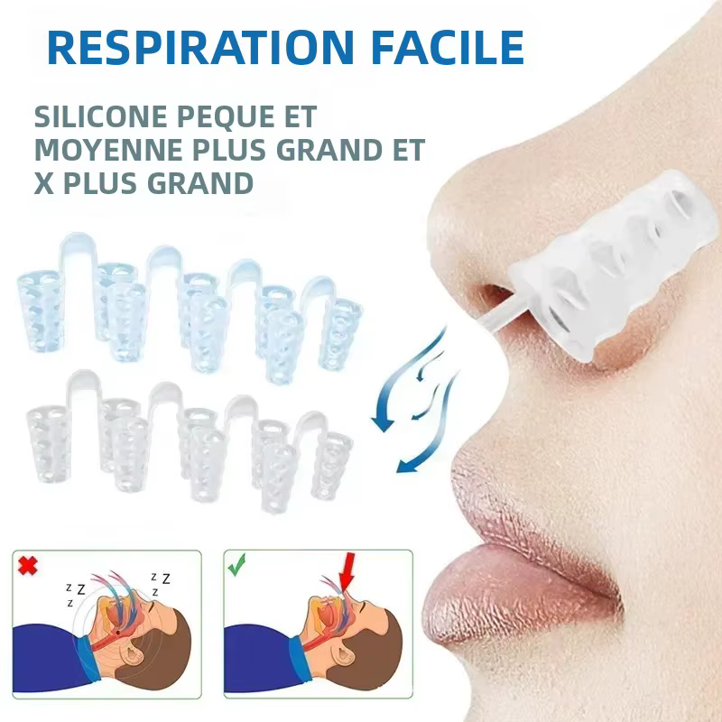 8 pièces Nouveau dispositif anti-ronflement et anti-apnée, aide au sommeil, soin de santé, aide respiratoire anti-ronflement