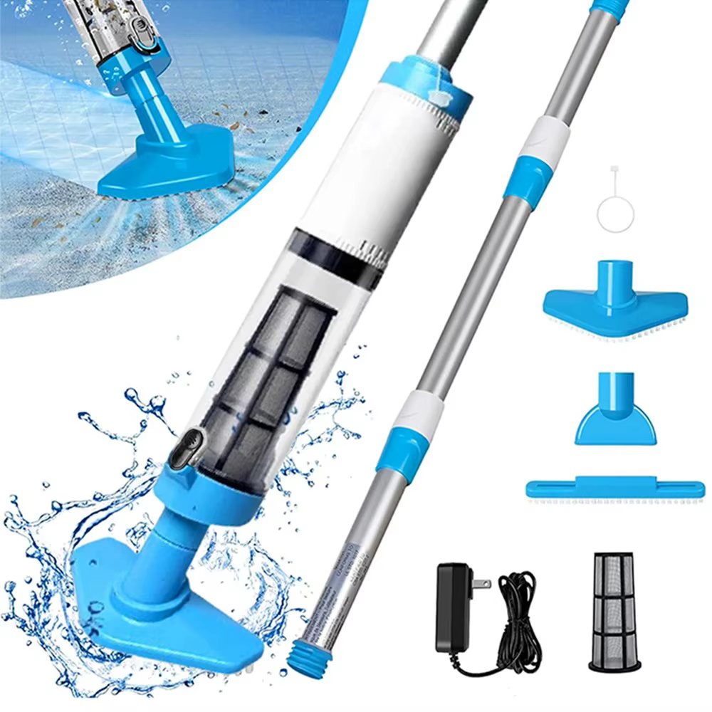 Aspirateur de piscine portatif sans fil rechargeable pour piscines hors sol et enterrées