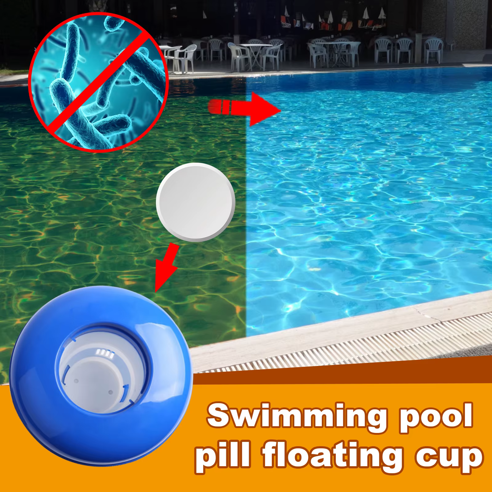 Flotteur distributeur de produits chimiques pour piscine