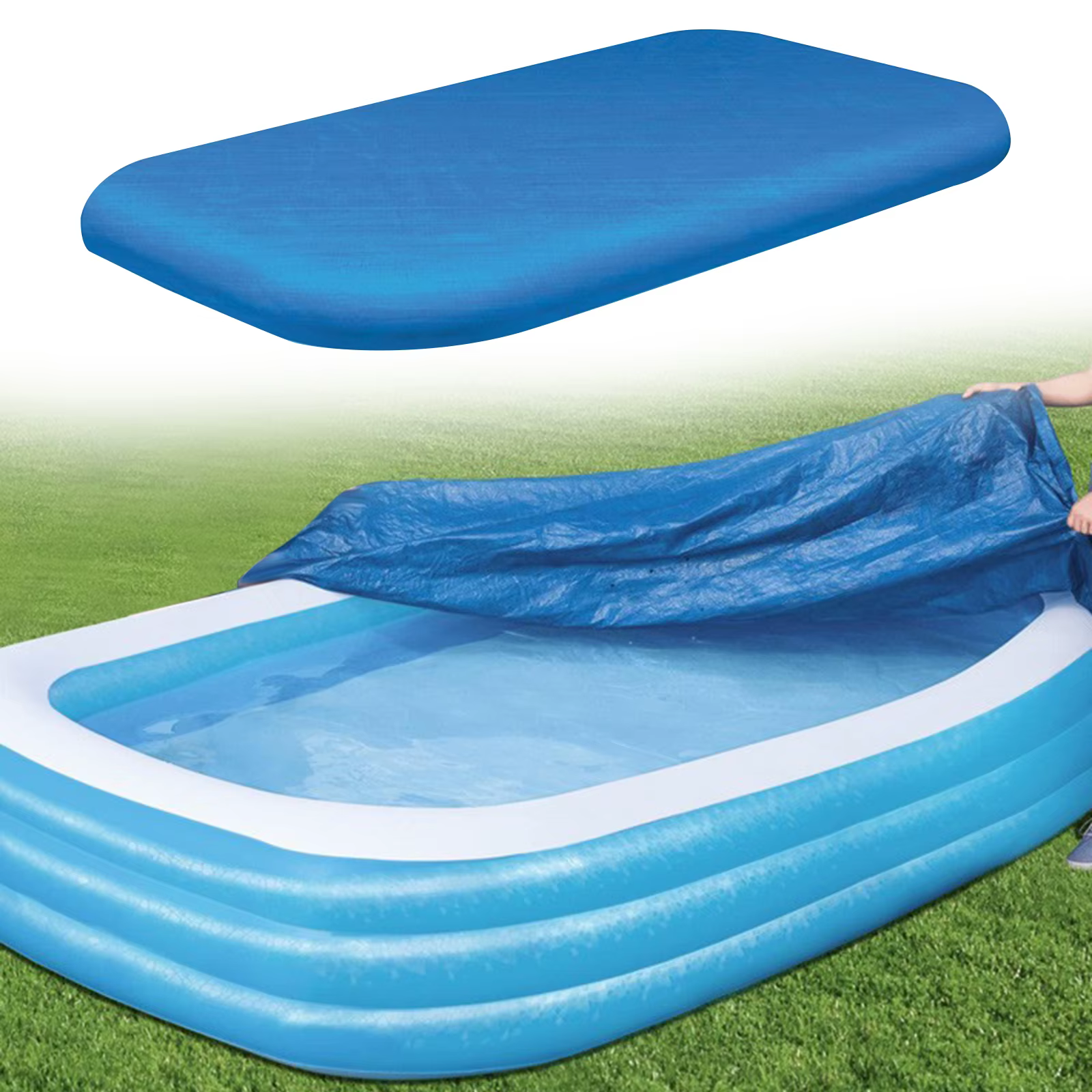 Couverture de piscine rectangulaire PE hors sol