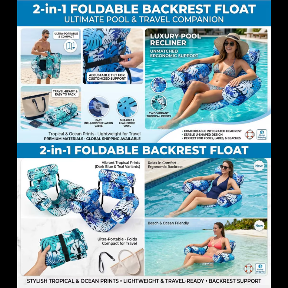 Siège flottant gonflable