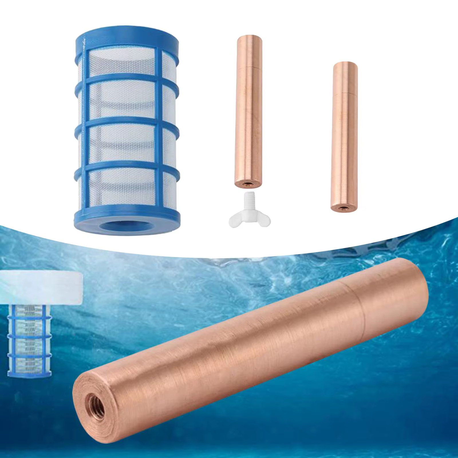 Anode solaire en cuivre pour piscine solaire