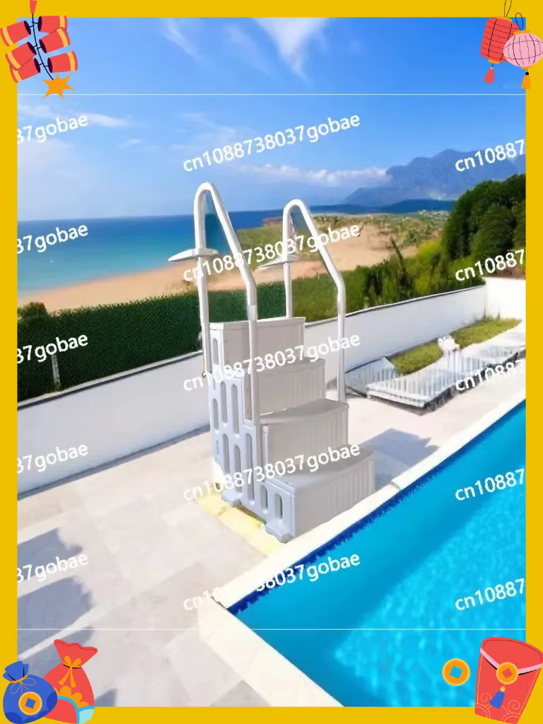 Échelle de piscine hors sol en plastique de style pop