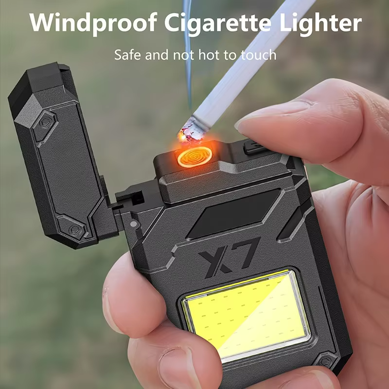 Briquet à fils chauffants électriques X7, avec éclairage LED, allume-cigare Portable et Rechargeable en tungstène et accessoires pour fumer, nouveau