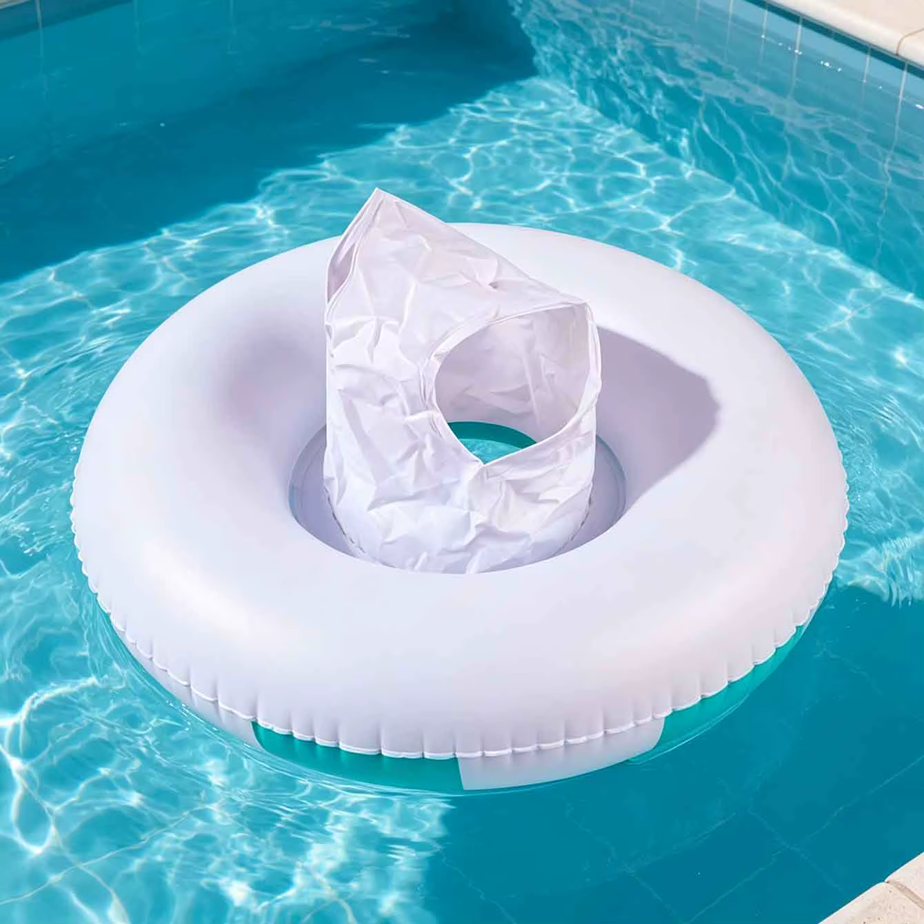 Bouée gonflable ours mignon avec siège et poignées pour piscine