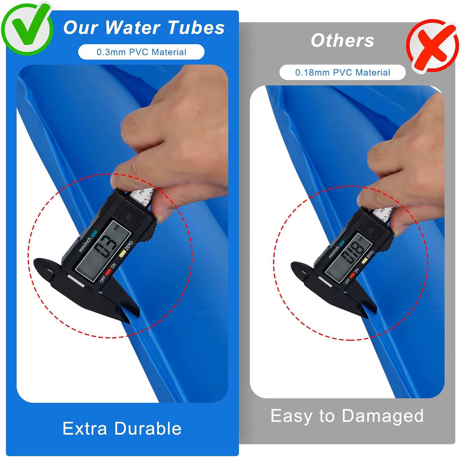 Tuyau d'eau double Nucleopool épais en PVC