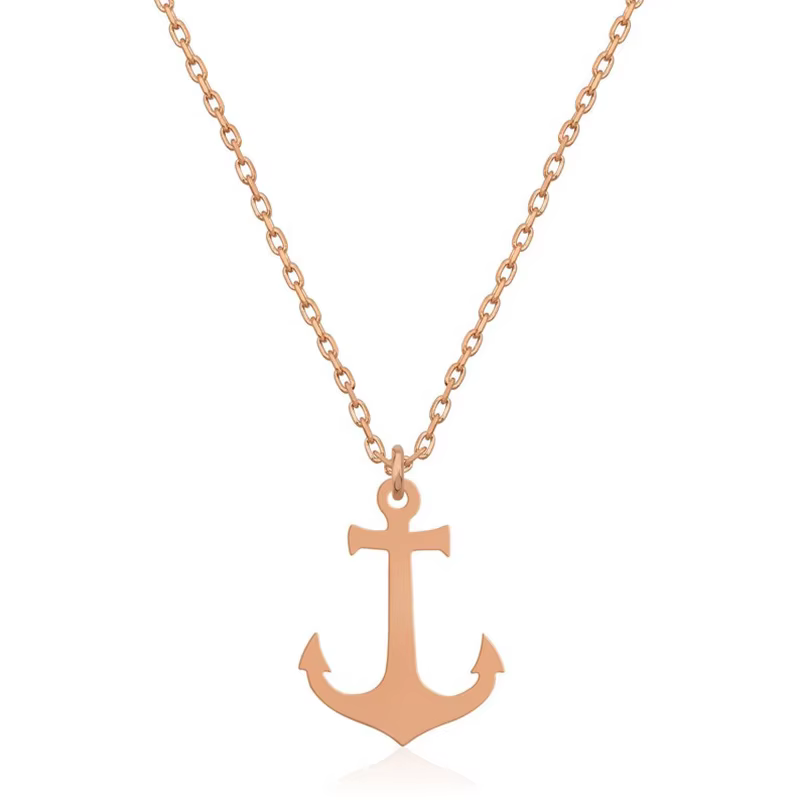 Collier en acier inoxydable pour femmes et hommes, style Hip Hop Punk, pendentif géométrique ancre de mer, ras du cou, Bijoux minimaliste, cadeaux de fête
