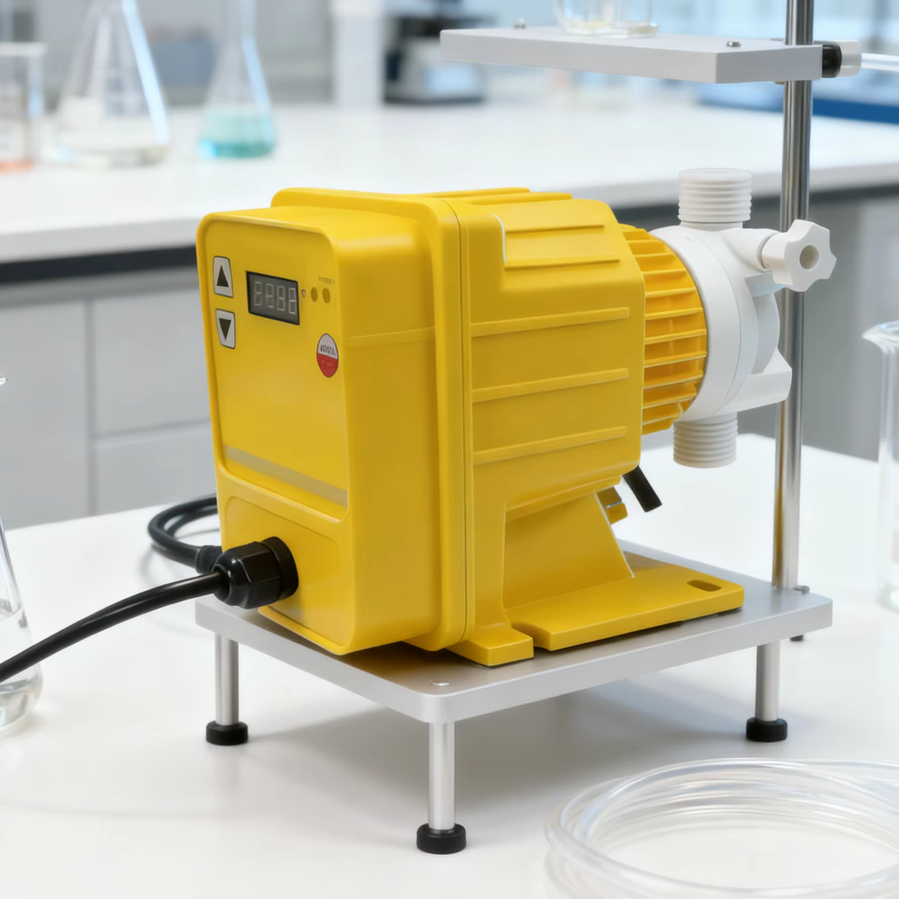 Pompe doseuse de produits chimiques pour chlore acide