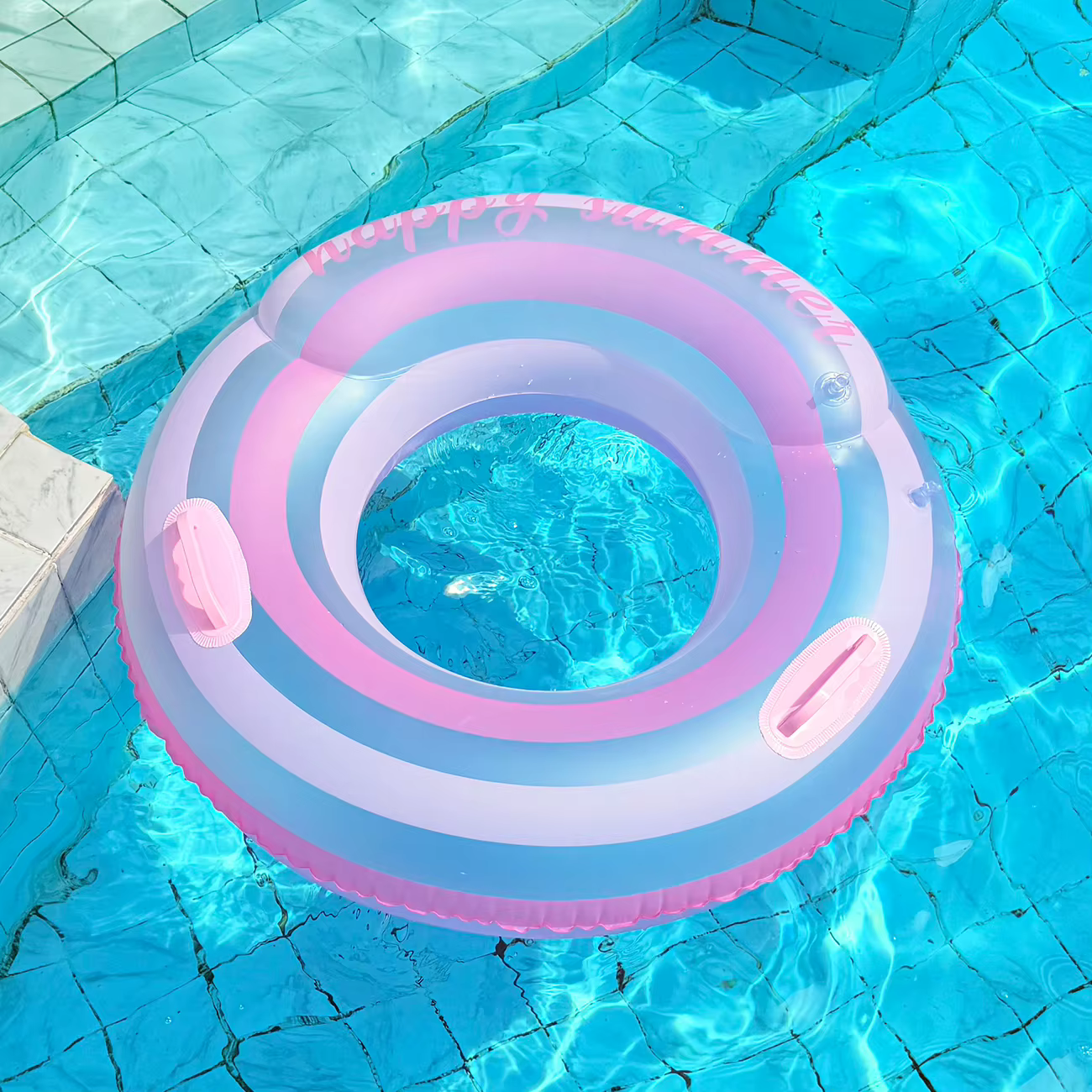 Flotteurs gonflables pour piscine et lac - Bouées rayées