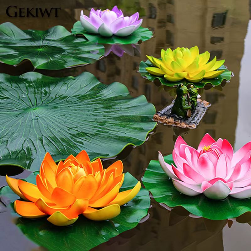 Fleurs Artificielles Flottantes pour Décoration de Piscine