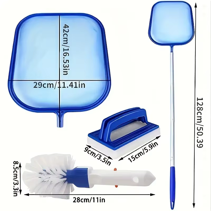 Kit complet de nettoyage de piscine 3 pièces