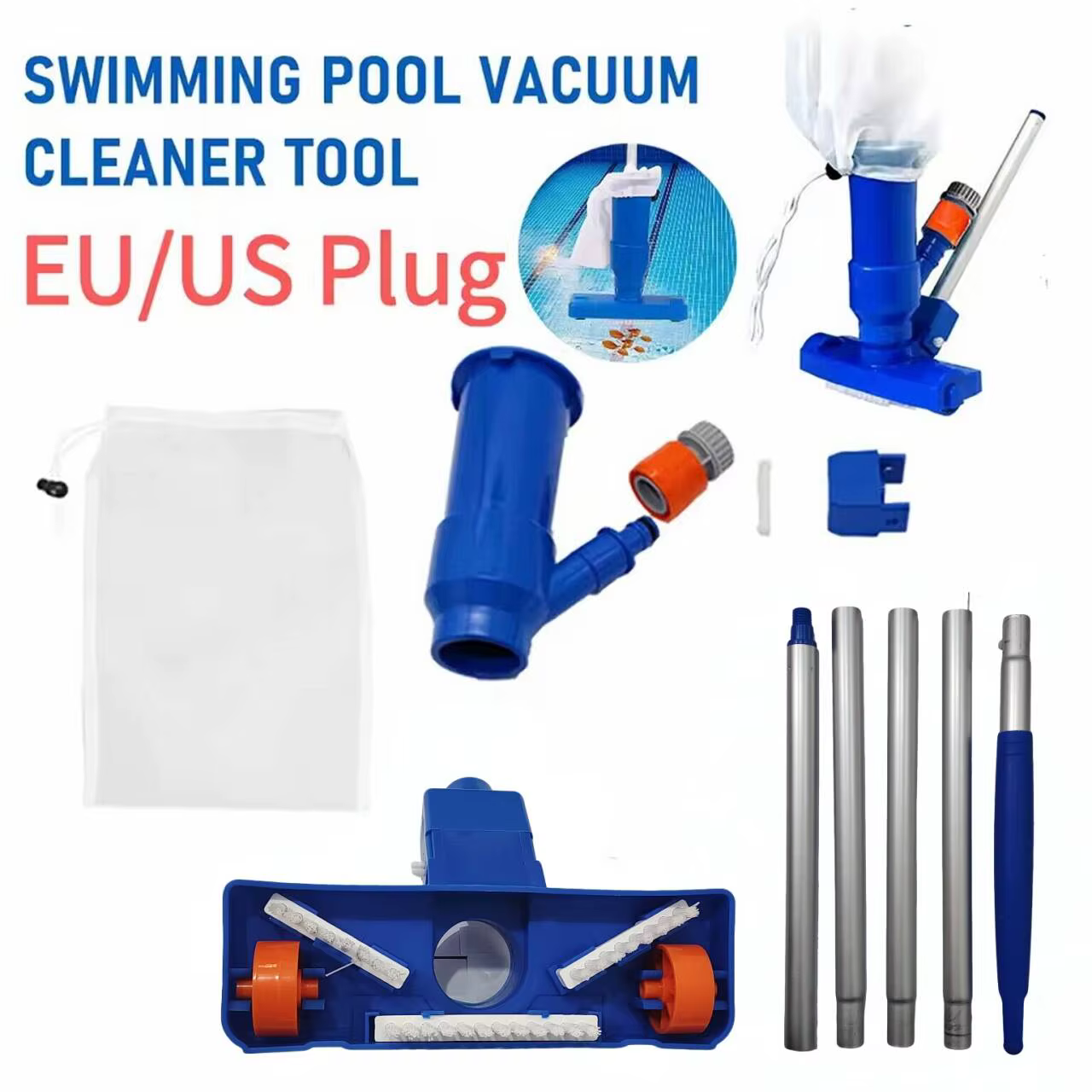 Aspirateur de piscine, nettoyage rapide pour piscines creusées/hors sol
