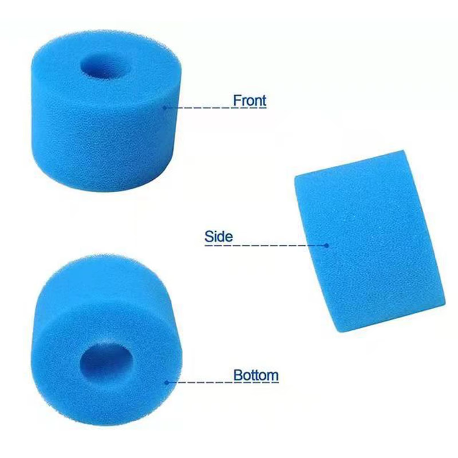 Éponge filtrante réutilisable et lavable pour piscines de type V1