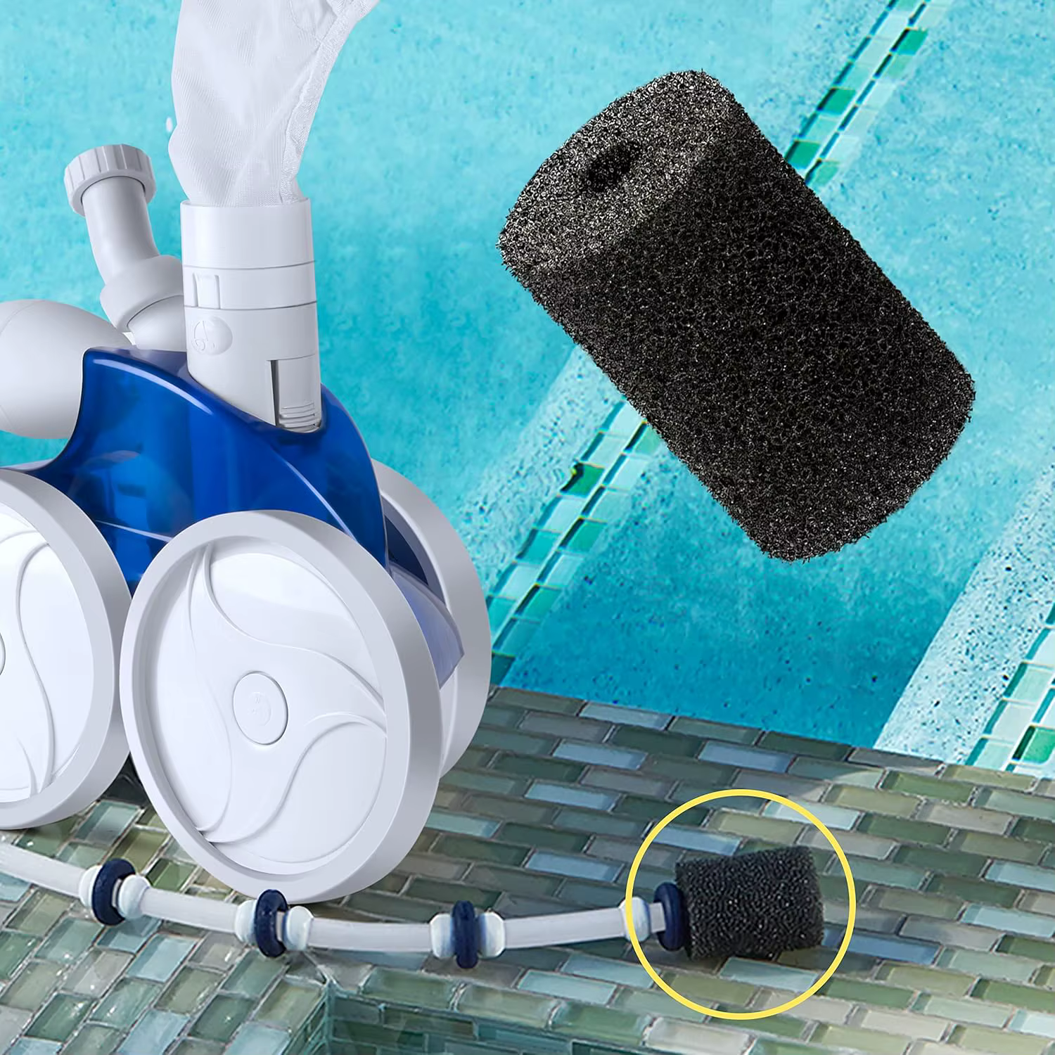 Brosse en mousse pour queue de Robot
