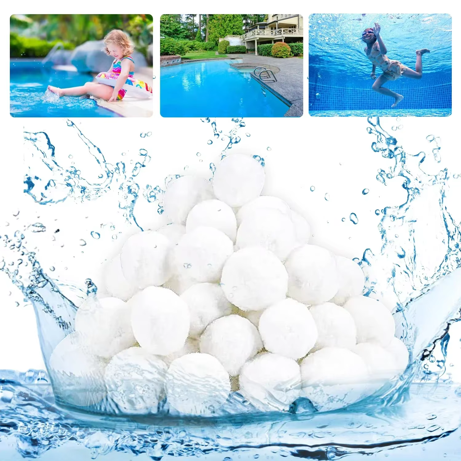 Boules filtrantes durables pour piscine
