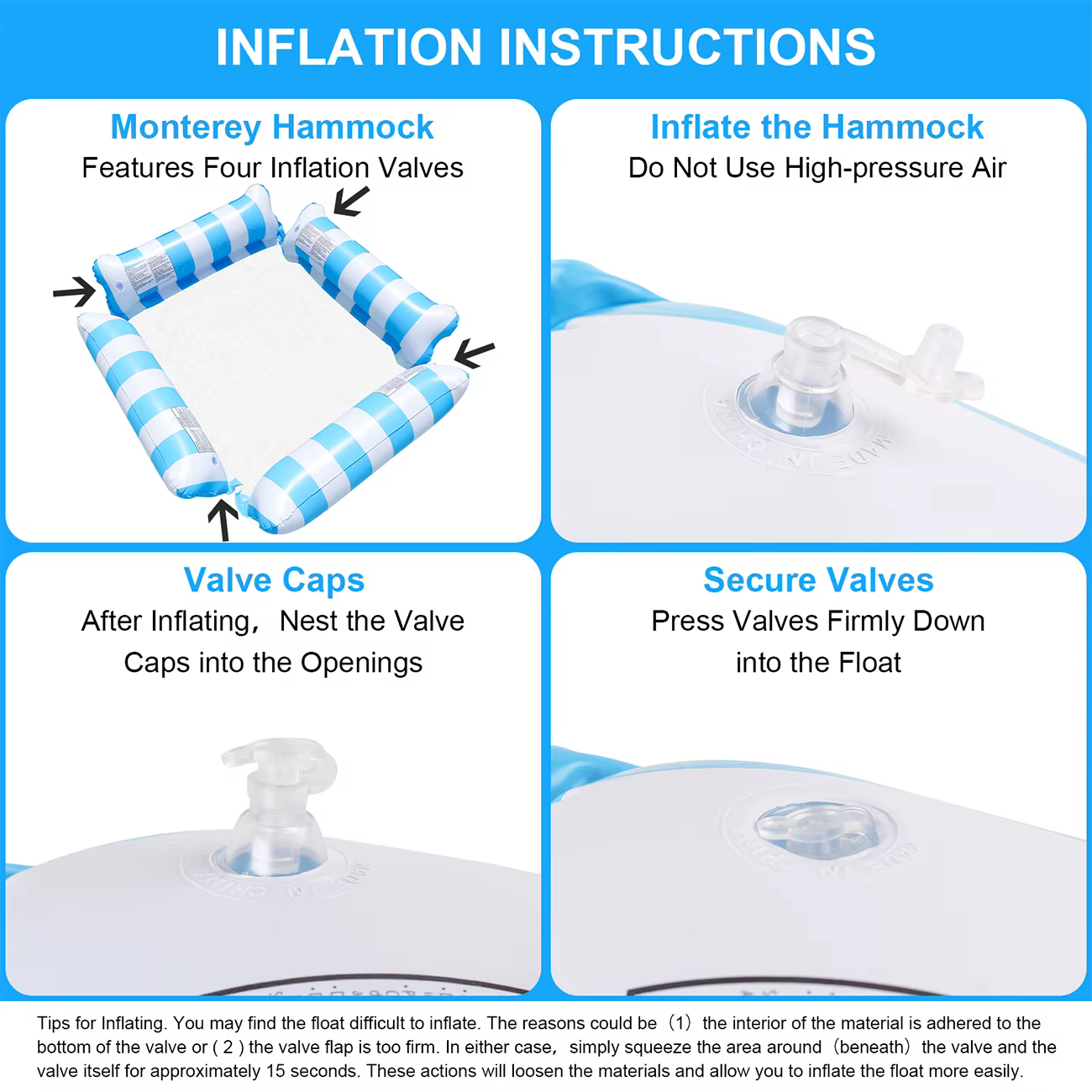 1PC Matelas Flottant Gonflable pour Piscine