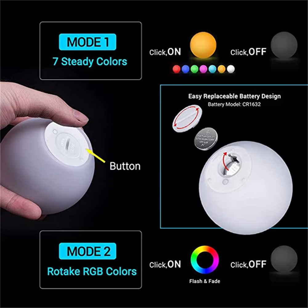 Boules lumineuses flottantes pour piscine