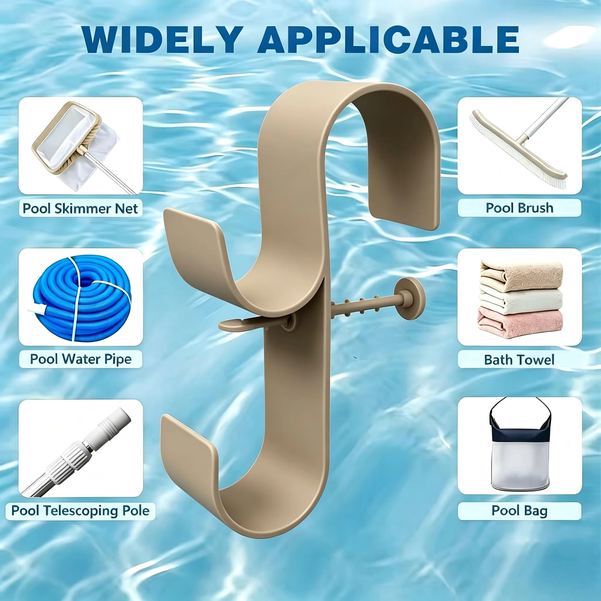 Support de poteau de piscine réglable